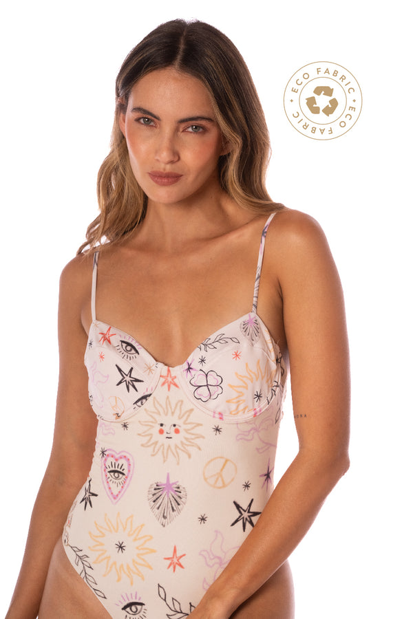 SYMBOLS UNDERWIRE ONE PIECE