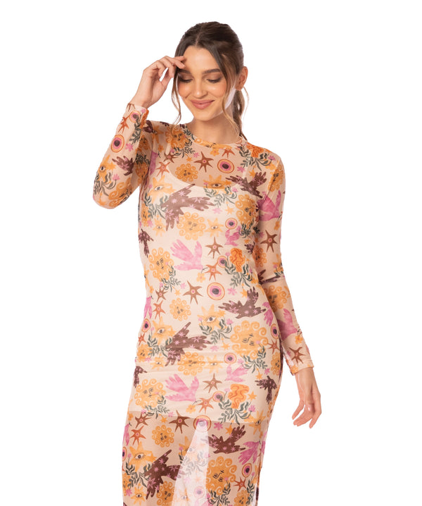 RENACER MESH LONG DRESS