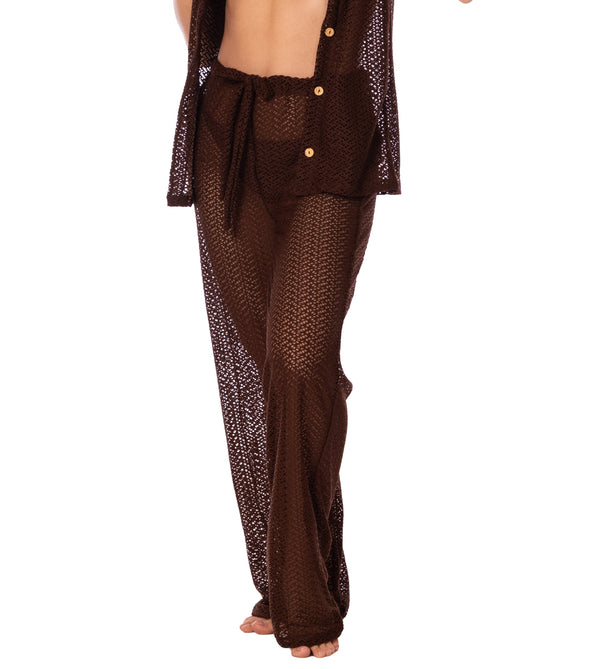 I'M CHOCOLATE MESH KNIT PANTS