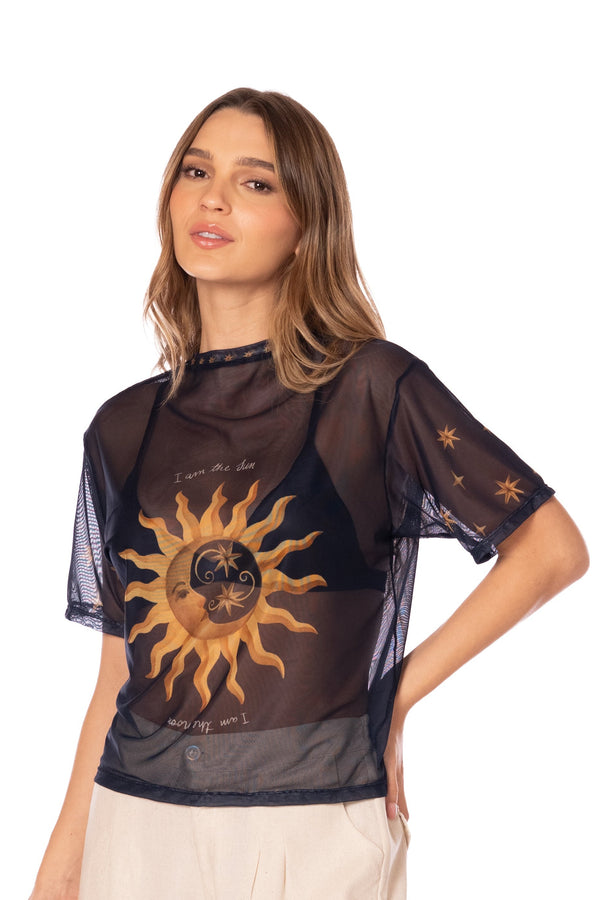 SOL Y LUNA MESH SHIRT