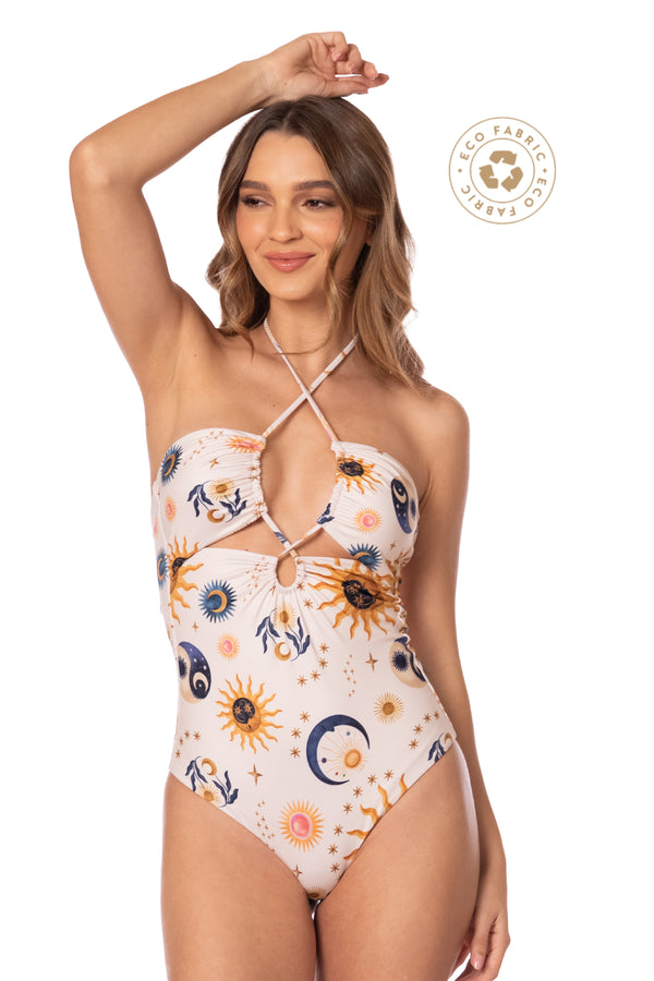 SOL Y LUNA HALTER STRAP ONE PIECE